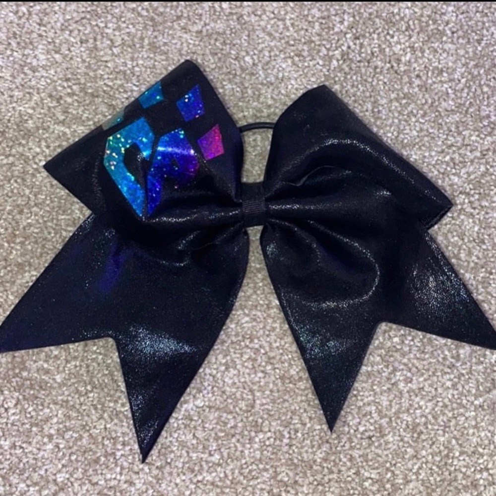 Holographic cheer athletics cheer bow
